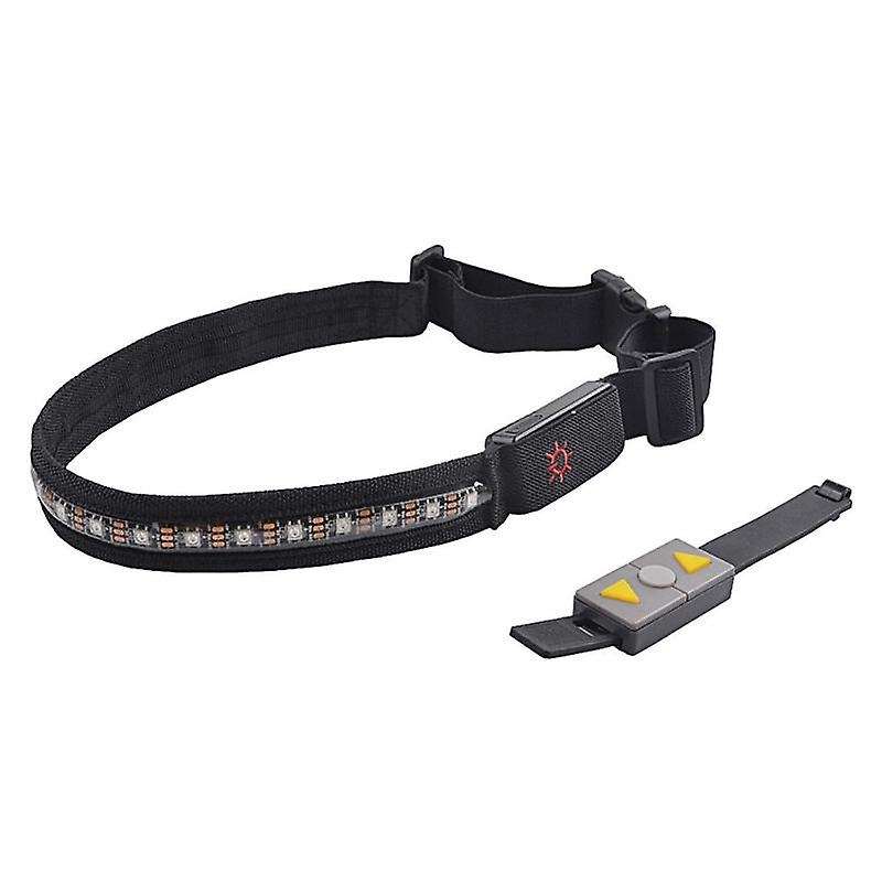 Bicycle Turn Signal Belt Turn Signal Wireless Remote Control Colorful Light Rechargeable Carry Belt