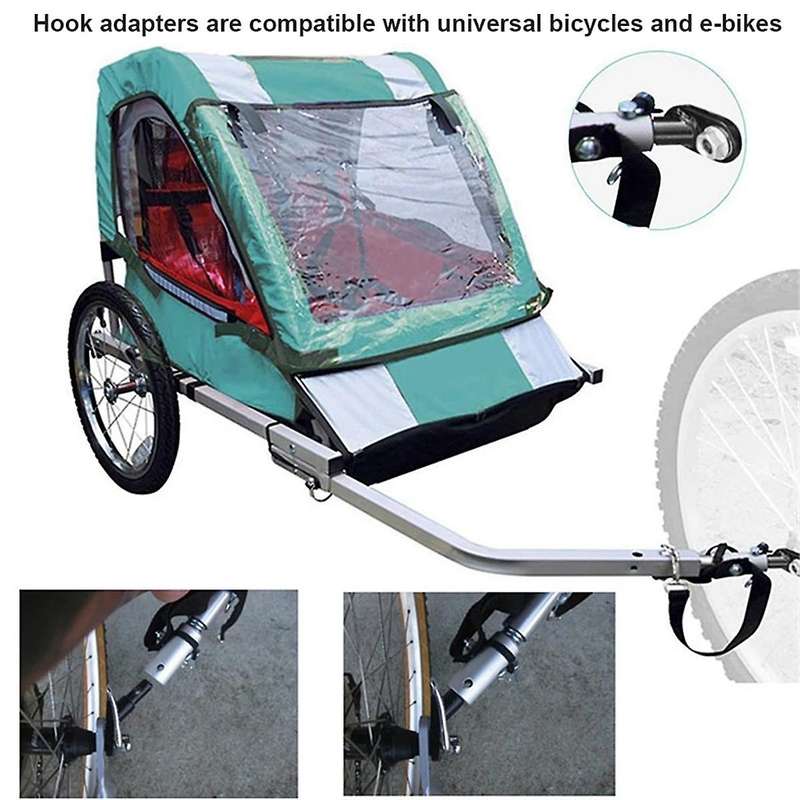 Bicycle Trailer Clutch Adapter Steel Hitch Pet Stroller Universal Coupler Linker Portable E-bike Tow