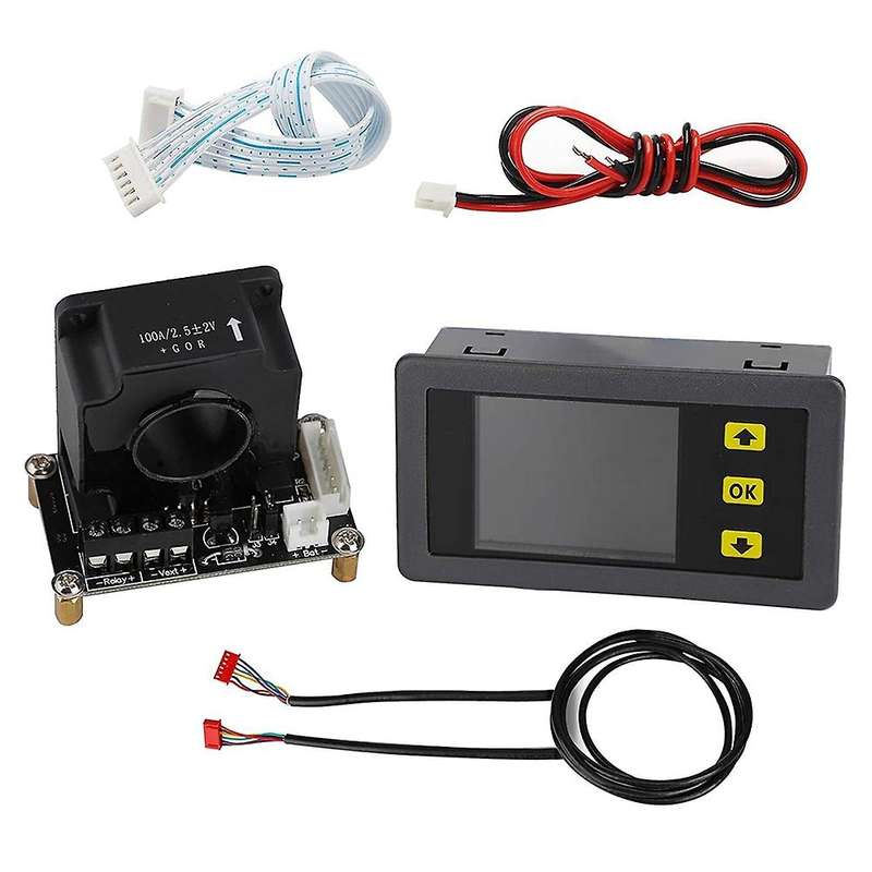 Bidirectional Volt Amp Meter, 90V 500A Voltage Current Battery Capacity Amp-Hour Watt-Hour Power Tim