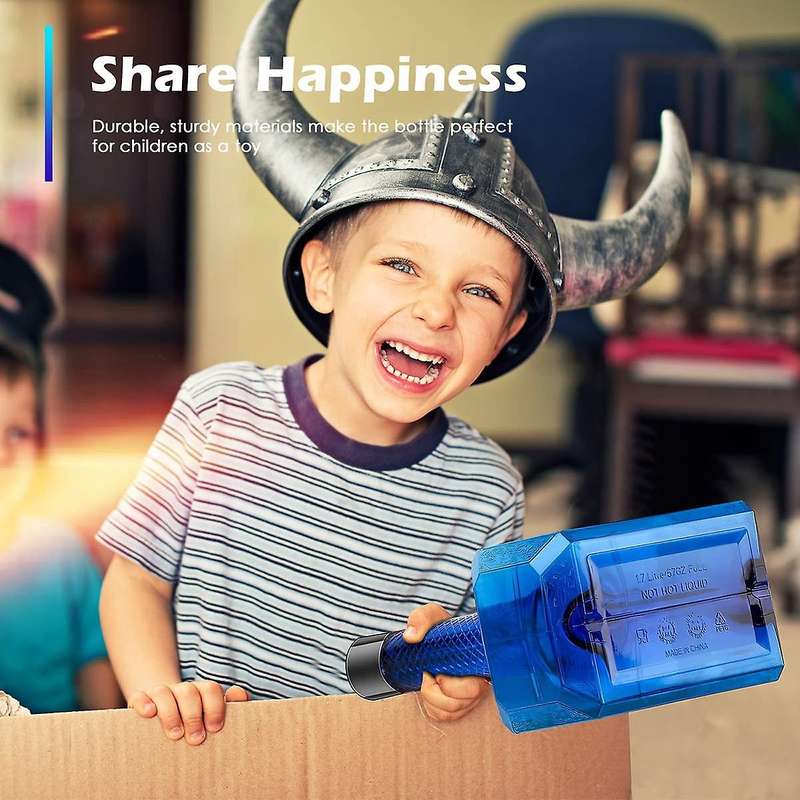 Big Capacity 1.7L Portable Sport Gym Workout Travel Drinking Large Hammer Shaped Water Bottle Cap Fi