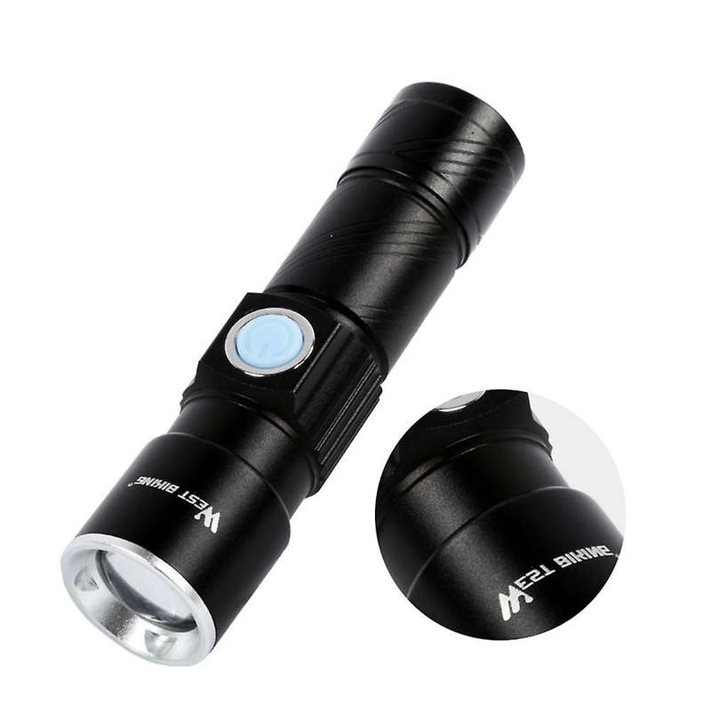 Bike Bicycle Light Set USB Rechargeable LED Waterproof Super Bright Zoom Headlight Rear Light Bike L