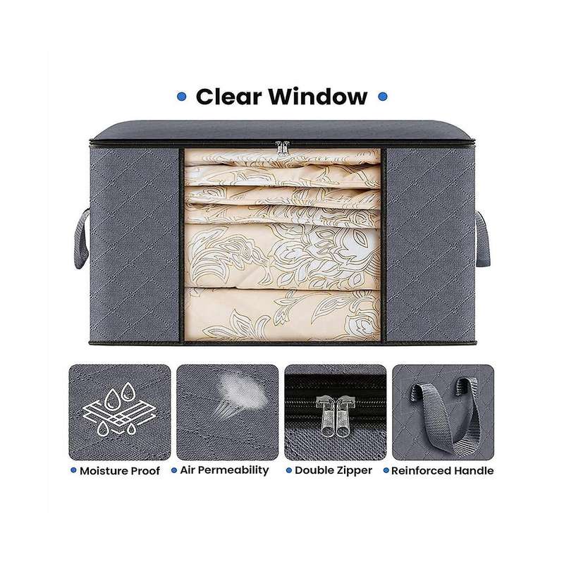Big Storage Bags, 6 Pack Closet and Storage, Clothes Foldable Storage Bins with Reinforced Handles