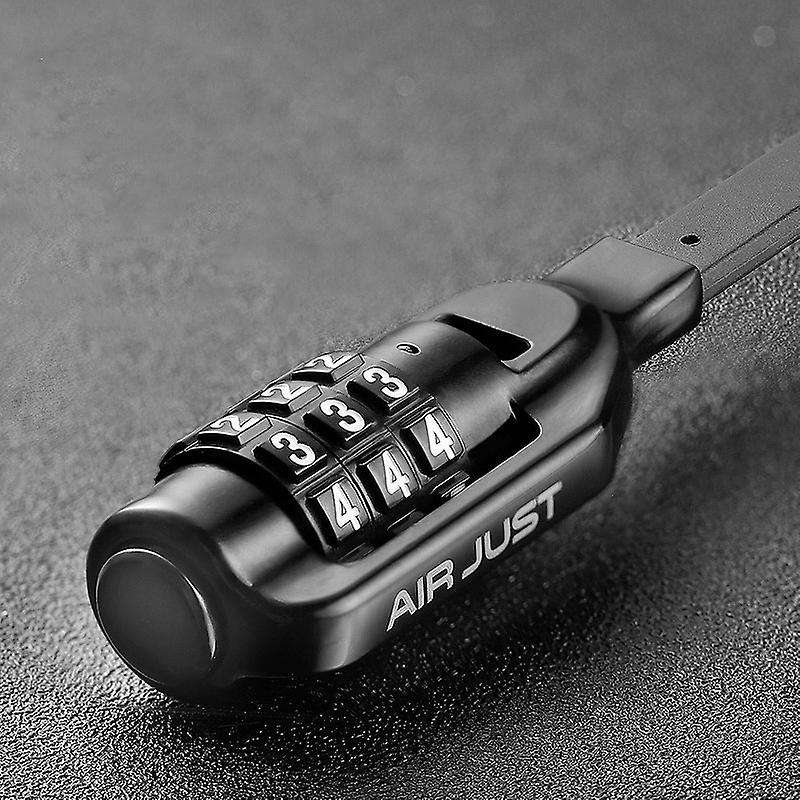 Bike Cable Lock Multi Stable Bicycle Helmet Lock Password Cycling Lock for Road Bike Gray