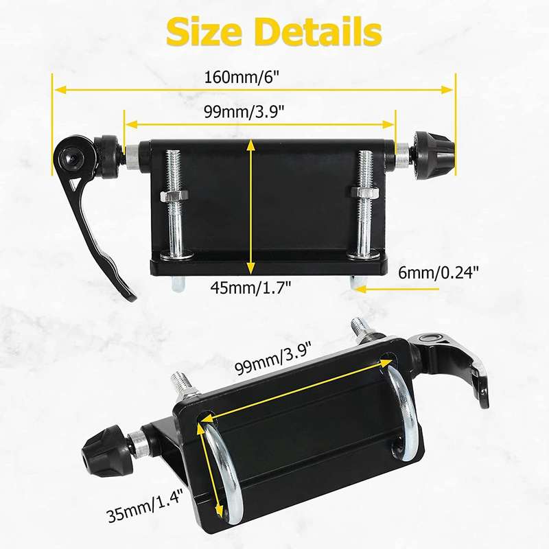 Bike Fork Mount, Bicycle Block Quick Release Mounts Car Roof Rack Carrier Holders Brackets Universal