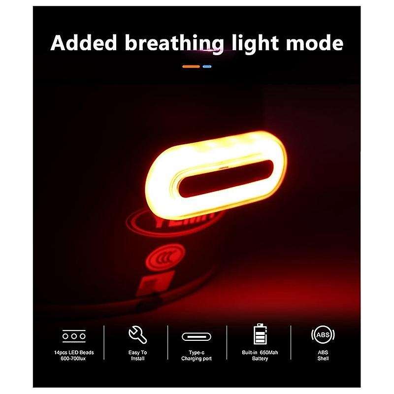 Bike Helmet Brake Light/LED Safety Warning Helmet Lights for Night Riding,Bicycle Warning TailLights