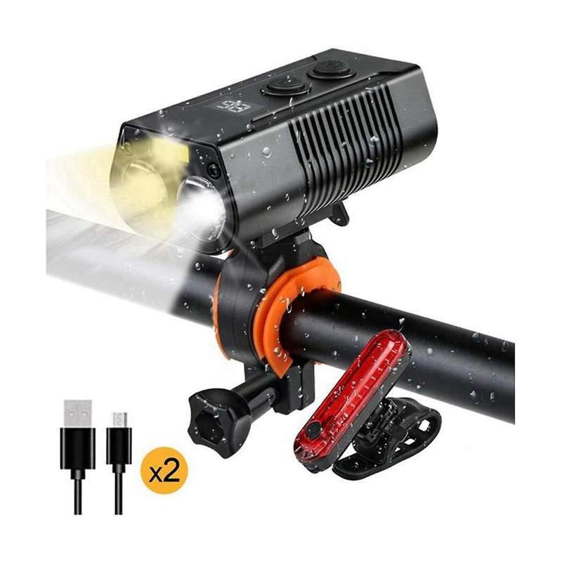 Bike Headlight and Bike Tail Light Set Waterproof Usb Rechargeable Tail Light for Road Mountain Kids