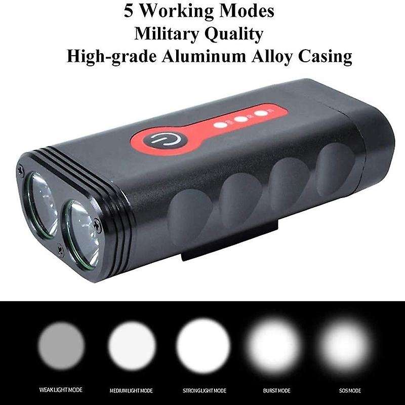 Bike Light Set 600 Lumens 360 Degree Rotatable Waterproof USB Rechargeable Bicycle Headlight Cycling