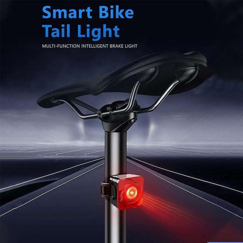 Bike Light Bicycle Smart Brake Taillight High Brightness Long Distance AUTO Dormancy Rechargeable IP