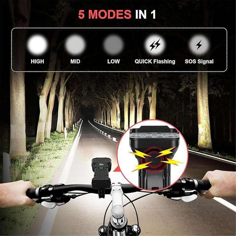 Bike Light USB Rechargeable LED Bicycle Lights Flashlight Bicycle Headlight Cycling Bicycle Front L
