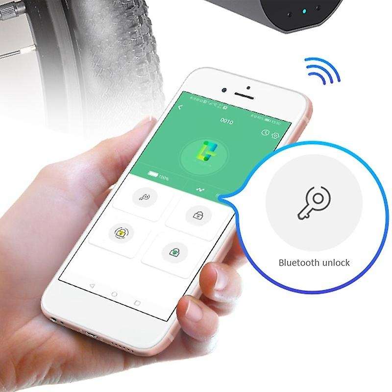 Bike Lock Bluetooth Fingerprint Lock Anti-Theft Waterproof Lock Fingerprint+APP Control for Bicycle