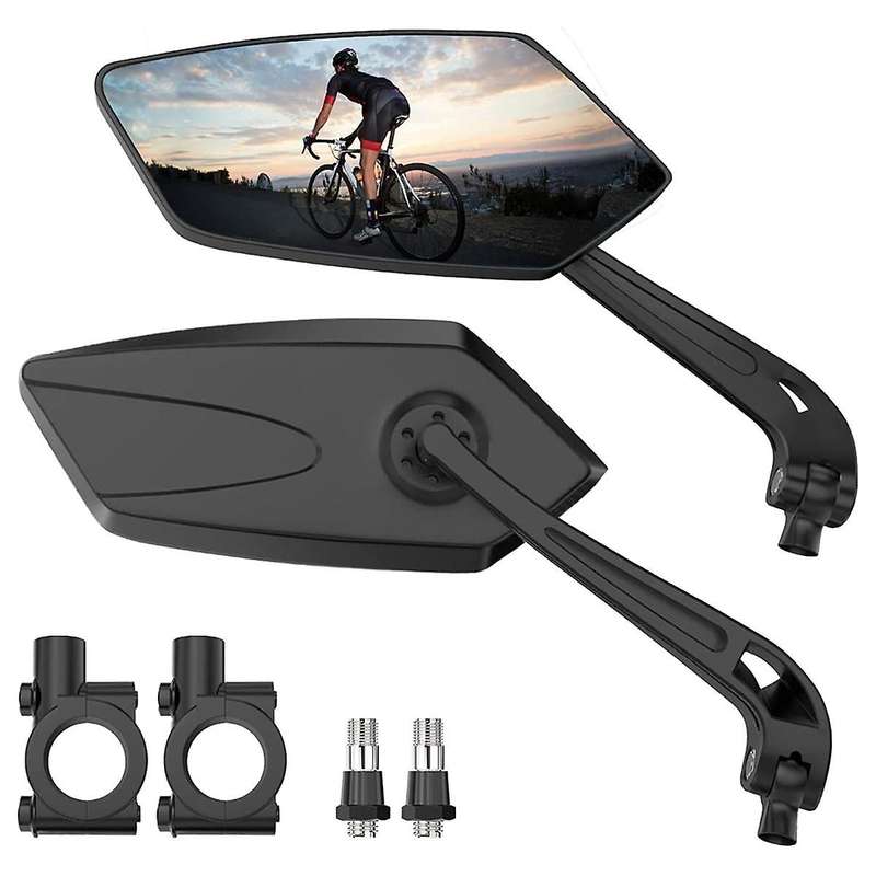 Bike Mirror 2 Pack, Bike Mirrors Handlebar Rearview Mirror, 360 Rotatable Bike Rear View Mirror, Saf