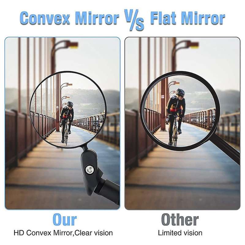 Bike Mirror,Bicycle Cycling Rear View Mirrors,Safe Rearview Mirror, Adjustable Handlebar Mounted Pla