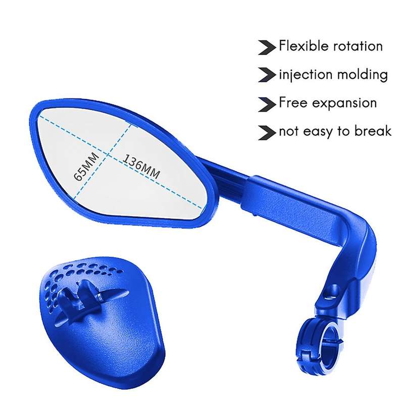 Bike Rear View Mirror Explosion-Proof Bicycle Handlebar Adjustable Rotatable Mirror Left and Right M