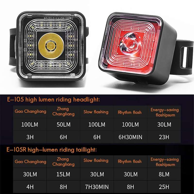 Bike Tail Light Brake Sensing Bicycle Lights Waterproof Bicycle Headlight Safety Taillight