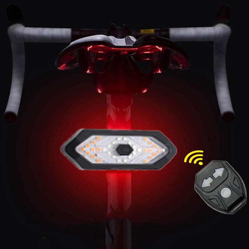 Bike Turn Signals Remote Control Bicycle Direction Indicator Led Rear Light Usb Rechargeable Cycling