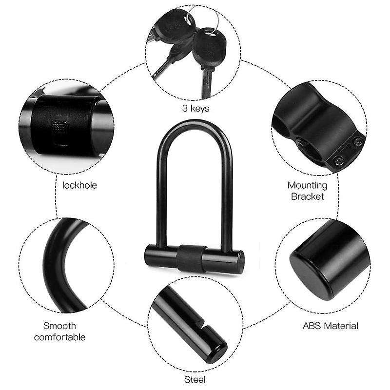 Bike U Lock Steel Lock Steel Road Bike Bicycle Anti Hydraulic Cable Lock Anti-Theft Heavy Duty Lock
