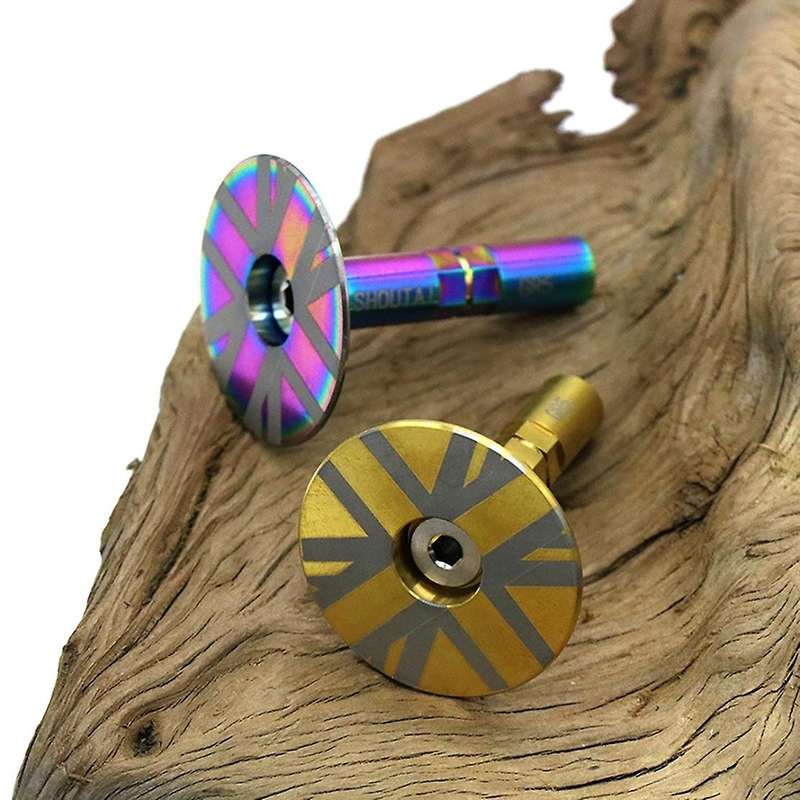 Bike Titanium Alloy Seat Tube Limit Mushroom Headcolumn Stop Disk for Bicycle Accessories,Gold