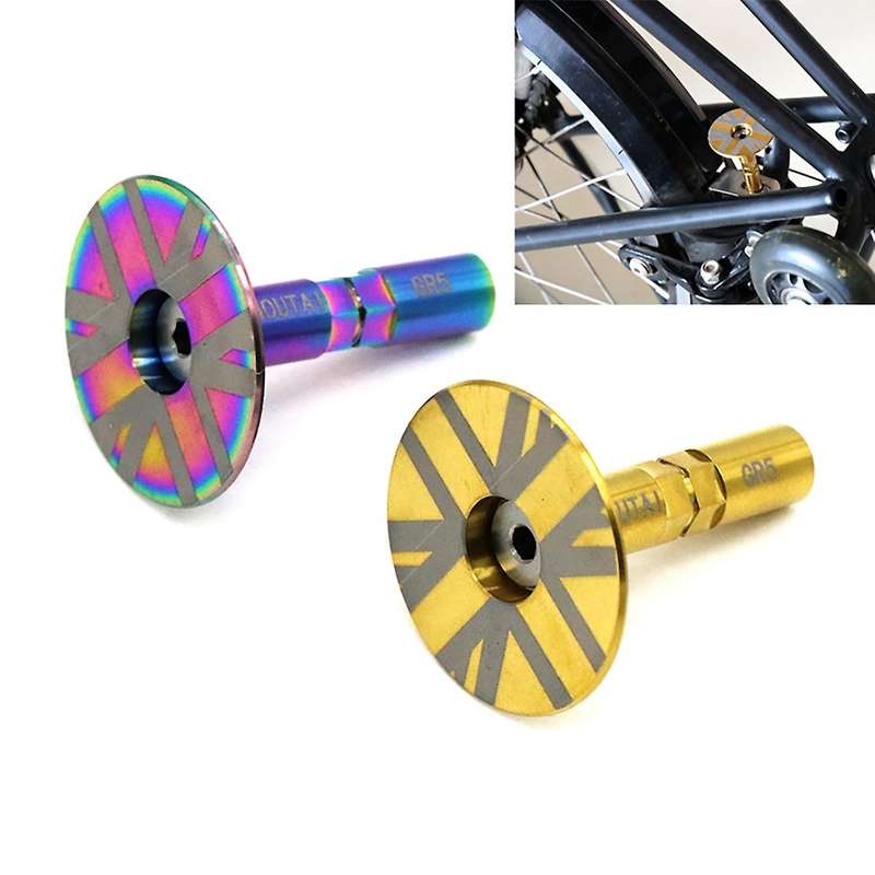 Bike Titanium Alloy Seat Tube Limit Mushroom Headcolumn Stop Disk for Bicycle Accessories,Multiolor