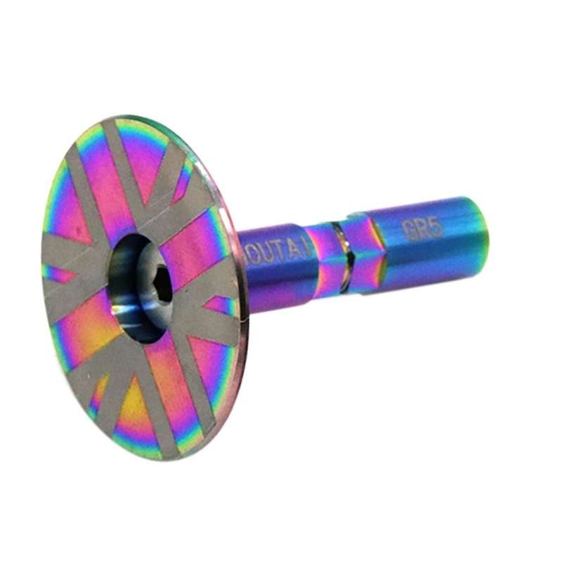 Bike Titanium Alloy Seat Tube Limit Mushroom Headcolumn Stop Disk for Bicycle Accessories,Multiolor