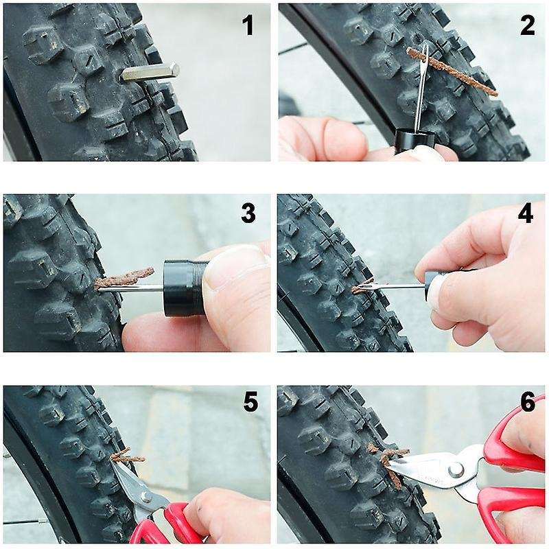Bike Tire Repair Tools Road Bike Tubeless Rubber Strip Car Motorcycle Tyre Puncture Repairing Tool S