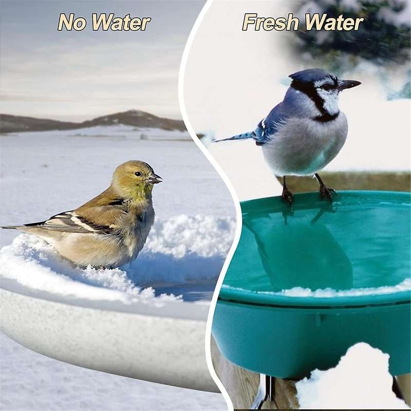 Bird Bath Heater for Outdoors In Winter, Birdbath Water Heater De-icer, Bird Bath Deicer Full-cover