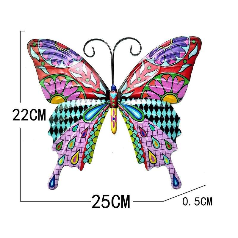 Bird Butterfly Metal Outdoor Wall Art Decor, Bird Wall Sculpture Hanging Decorations, Bird Wall Art