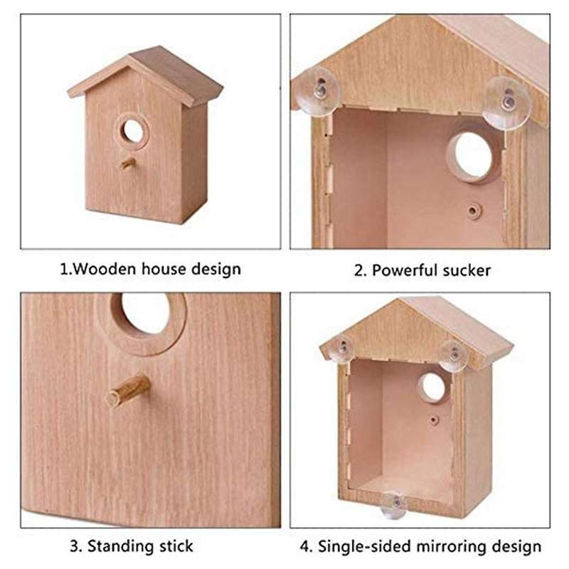Bird House Exterior Window Nest Box Bird House with Strong Suction Cup