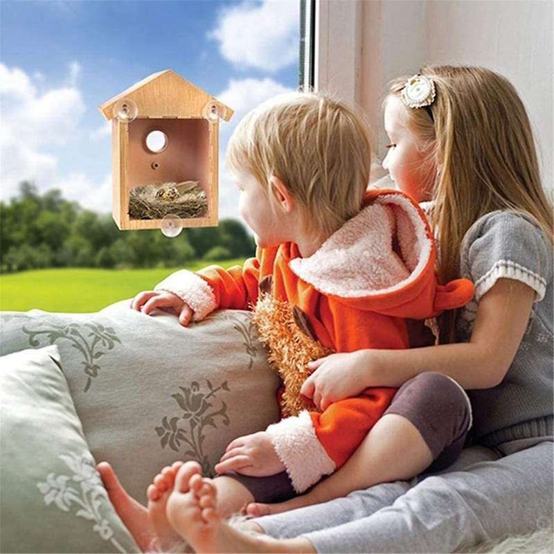 Bird House Exterior Window Nest Box Bird House with Strong Suction Cup