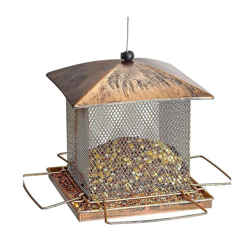 Bird Feeders for Outdoors Hanging - Large Capacity Heavy Duty Metal Squirrel Proof Wild Bird Feeders