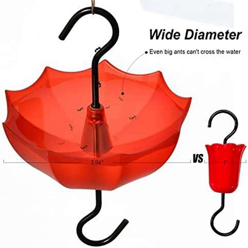 Bird Feeders, and Oriole Feeders, Red Umbrella Ant Guard with Large Capacity, Bird Feeder