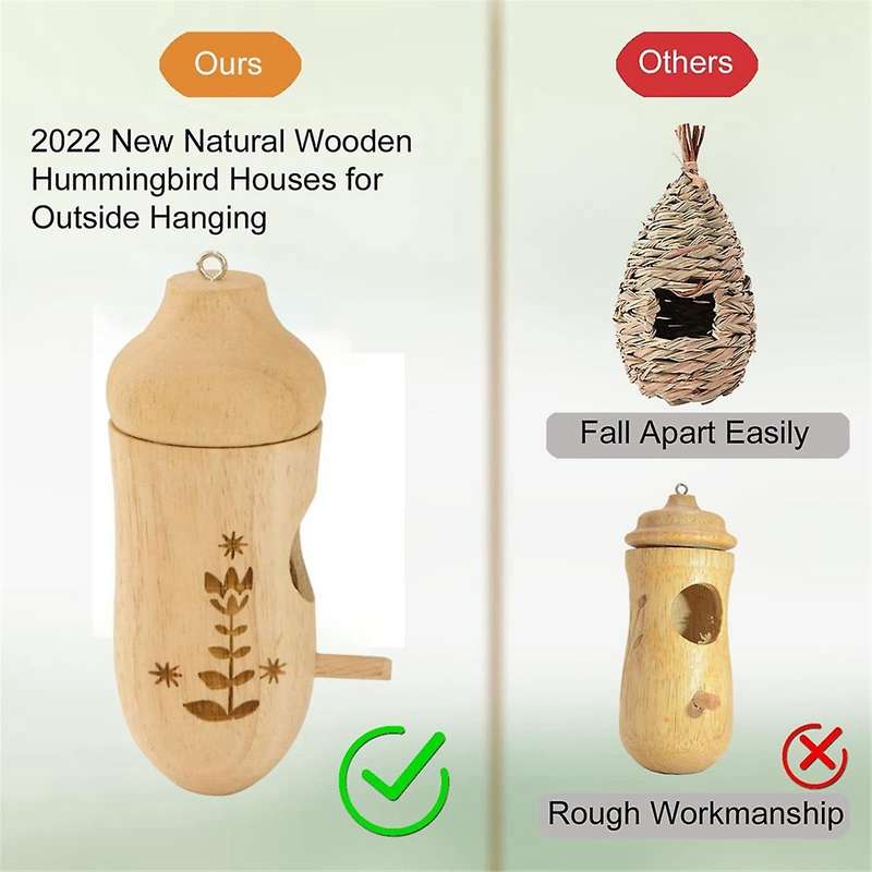 Bird House Bird House Outdoor Hanging, Gardening Gift, Home Decoration Bird Nest(3PCS)
