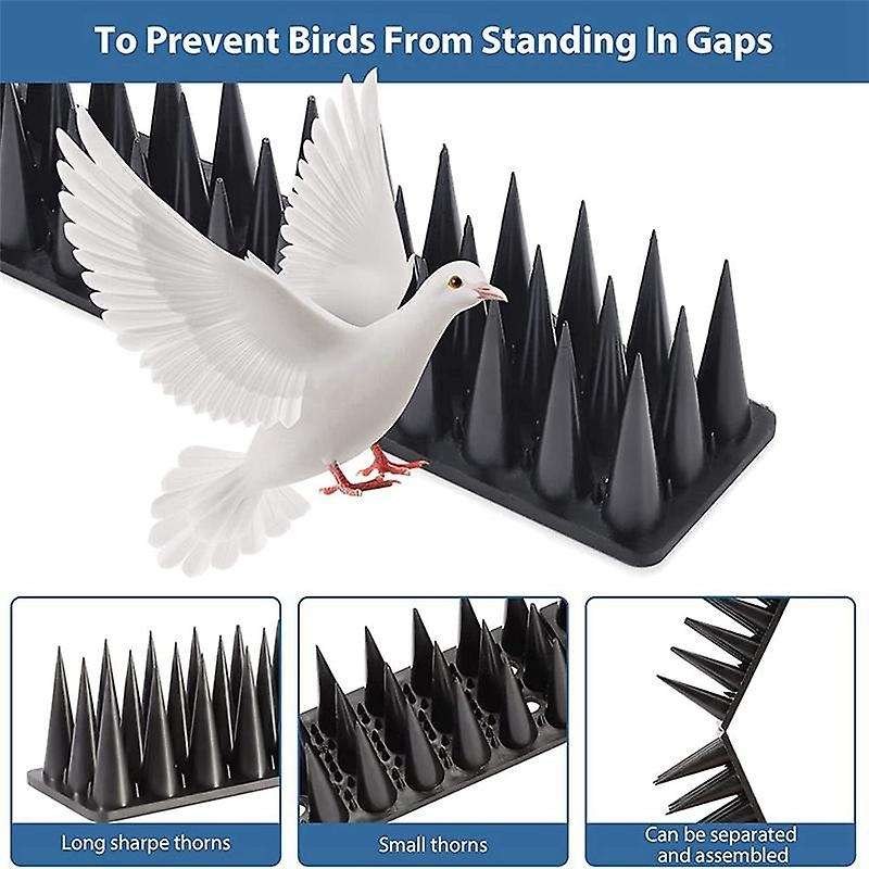 Bird Spikes,20 Pack Bird Squirrel Pigeon Animal Deterrent Spikes for Outside Anti Bird Spikes Outdoo