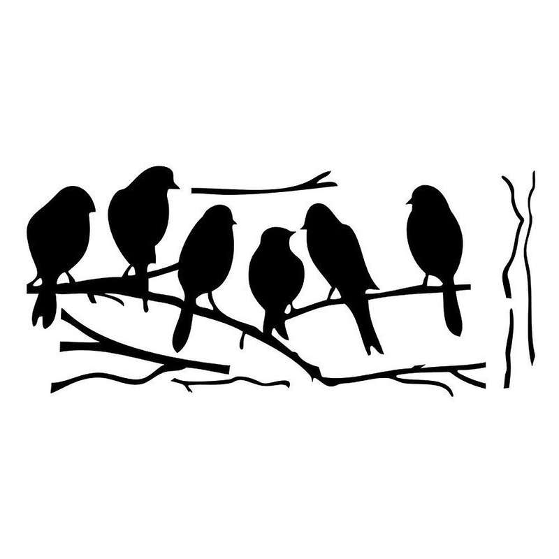 BIRDS ON A WIRE Wall Stickers Birds Wall Stickers quote vinyl wall sticker sitting room sofa wall b