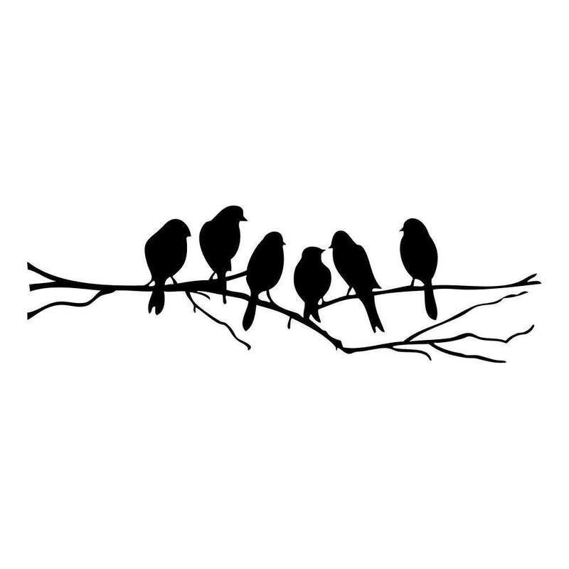 BIRDS ON A WIRE Wall Stickers Birds Wall Stickers quote vinyl wall sticker sitting room sofa wall b