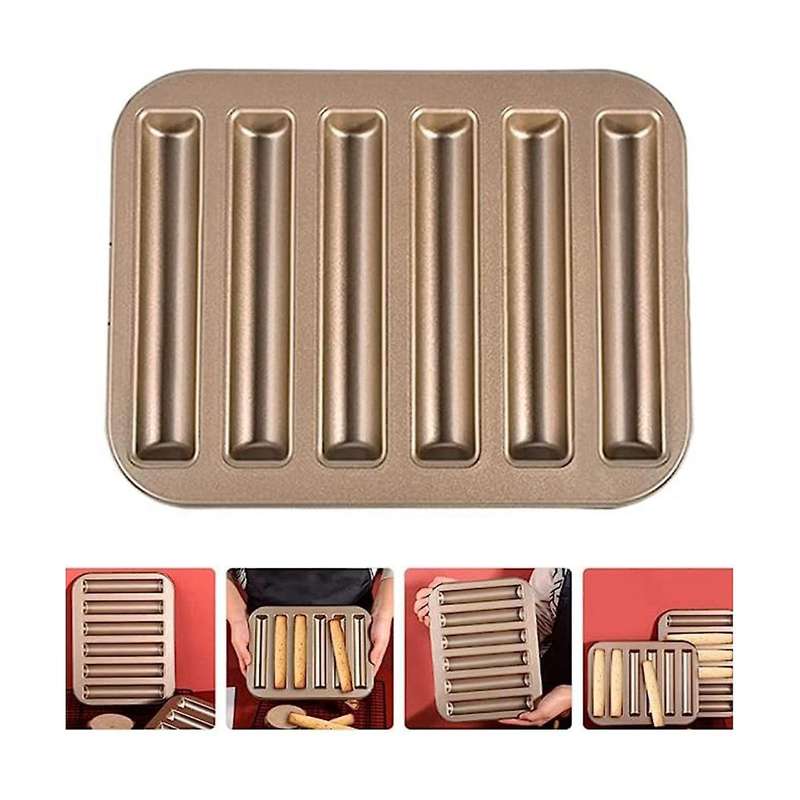 Biscuit Stick Baking Tray Carbon Steel Breadstick Biscotti Ladyfinger Small Muffin Cupcake Tin Tray