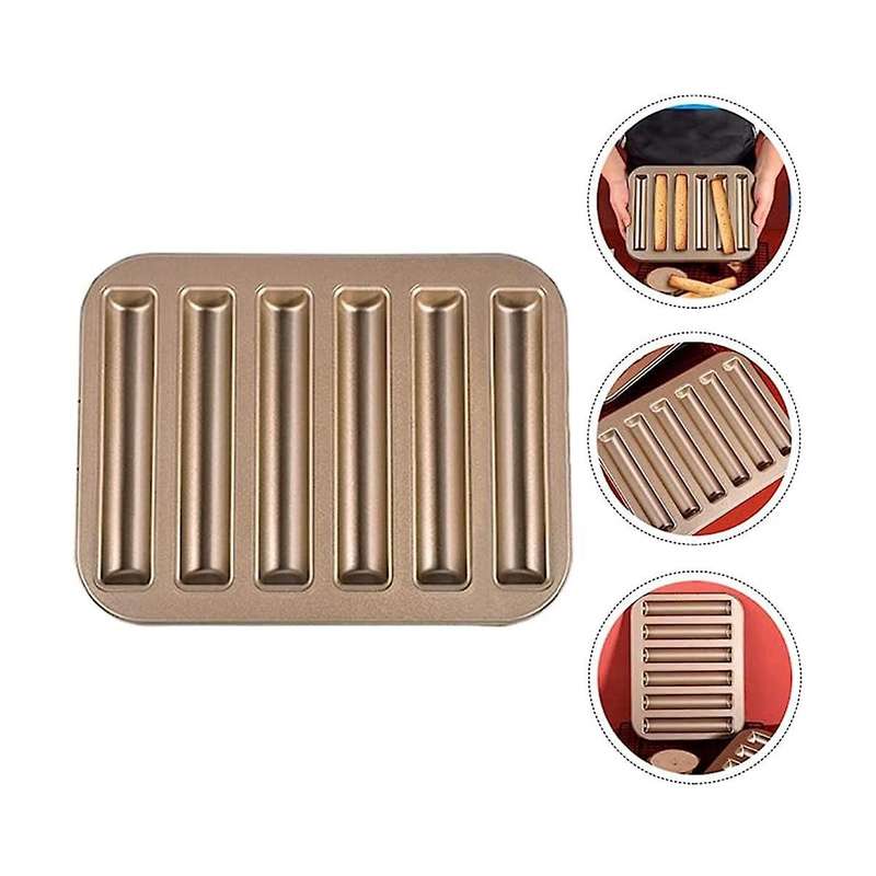 Biscuit Stick Baking Tray Carbon Steel Breadstick Biscotti Ladyfinger Small Muffin Cupcake Tin Tray