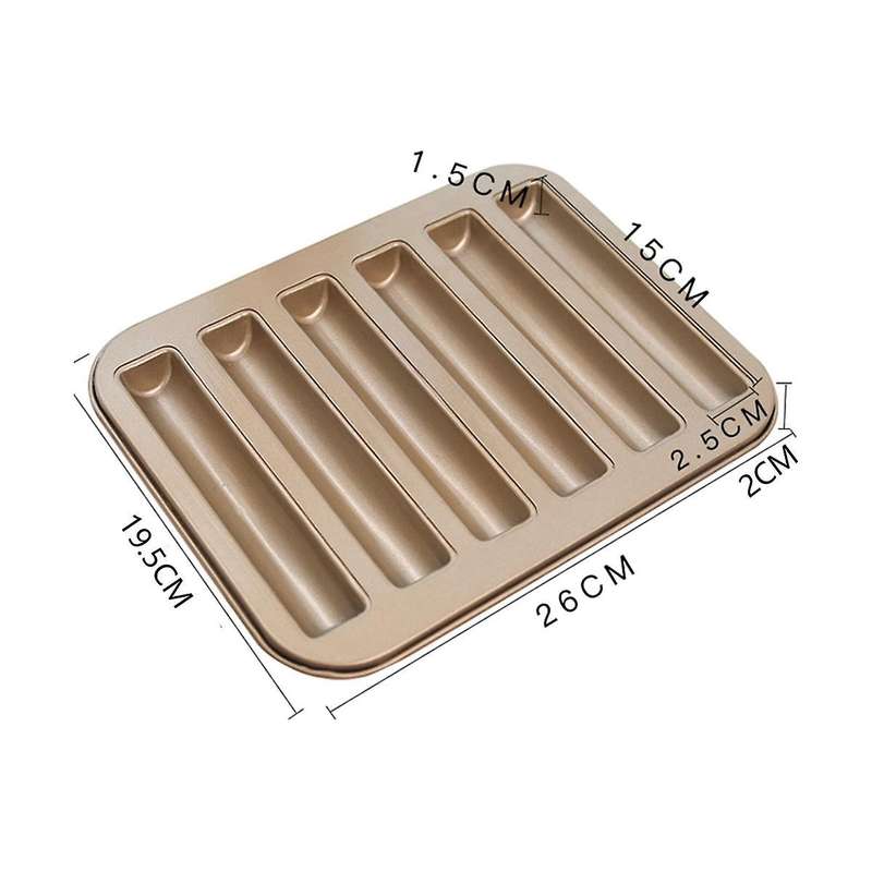 Biscuit Stick Baking Tray Carbon Steel Breadstick Biscotti Ladyfinger Small Muffin Cupcake Tin Tray