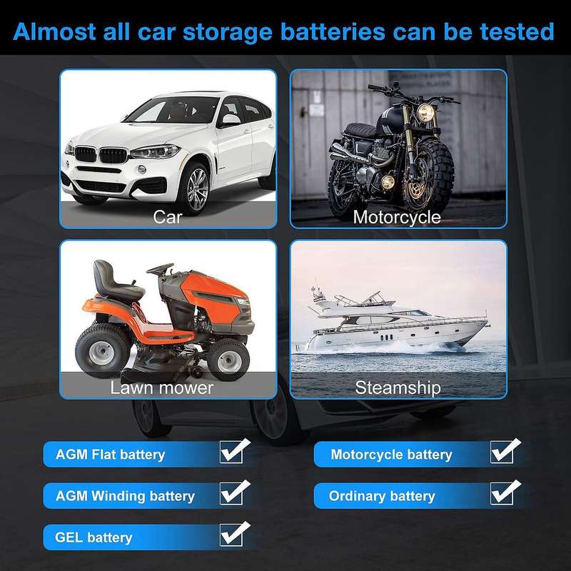 BK100 Wireless BT Battery Tester 100-2000 6V 12V Battery Detector Battery Cranking Charging Analyz