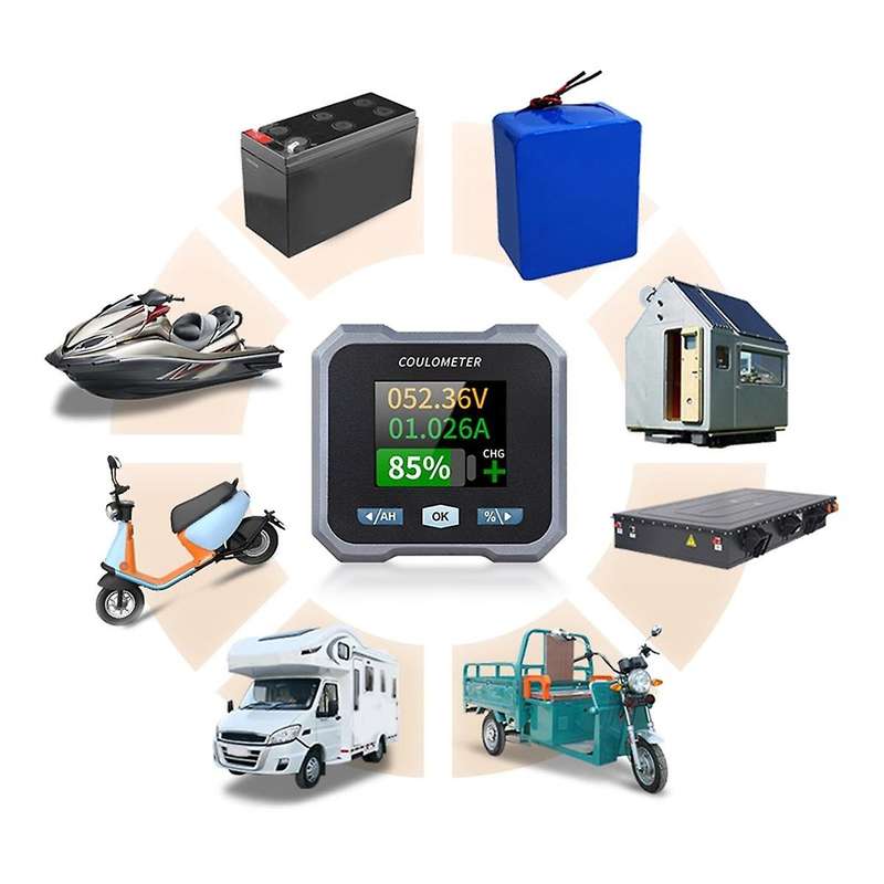 BL105F Coulomb Meter DC10-100V 0-50A Waterproof Battery Meter and Voltmeter for Electric Two-Wheeled