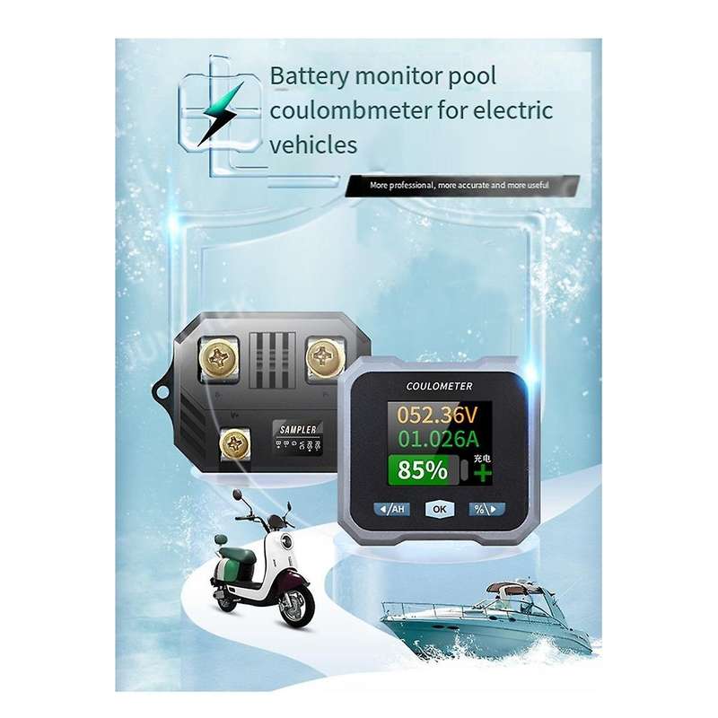 BL105F Coulomb Meter DC10-100V 0-50A Waterproof Battery Meter and Voltmeter for Electric Two-Wheeled