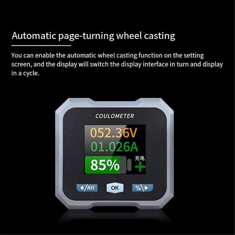 BL110F Coulometer Battery Meter DC10-100V 0-100A Waterproof Battery Meter and Voltmeter for Electri