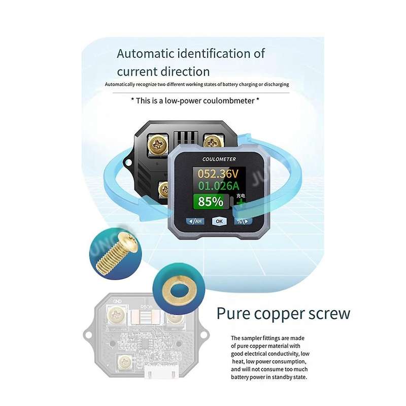 BL140F Coulometer Power Meter DC10-100V 0-400A Waterproof Battery Meter for RVs Yachts Dedicated Ene