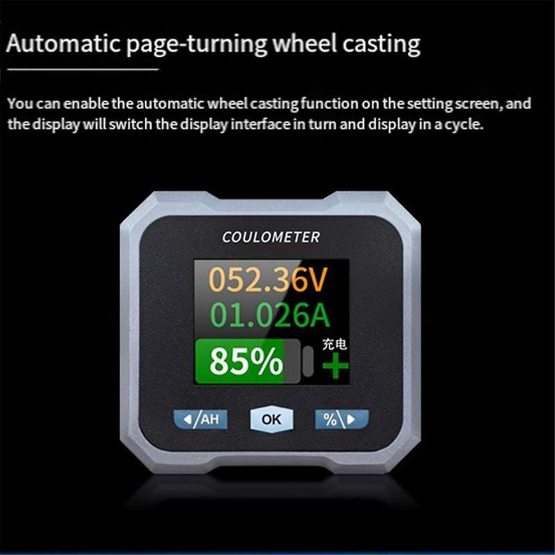 BL140F Coulometer Power Meter DC10-100V 0-400A Waterproof Battery Meter for RVs Yachts Dedicated Ene