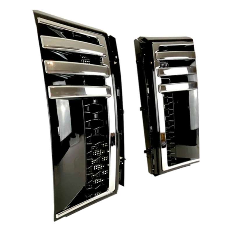 Black & Silver Car Mesh Side Vent Grille Trim for Range L322 2003-2012
