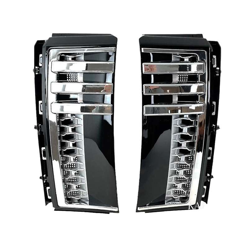 Black & Silver Car Mesh Side Vent Grille Trim for Range L322 2003-2012