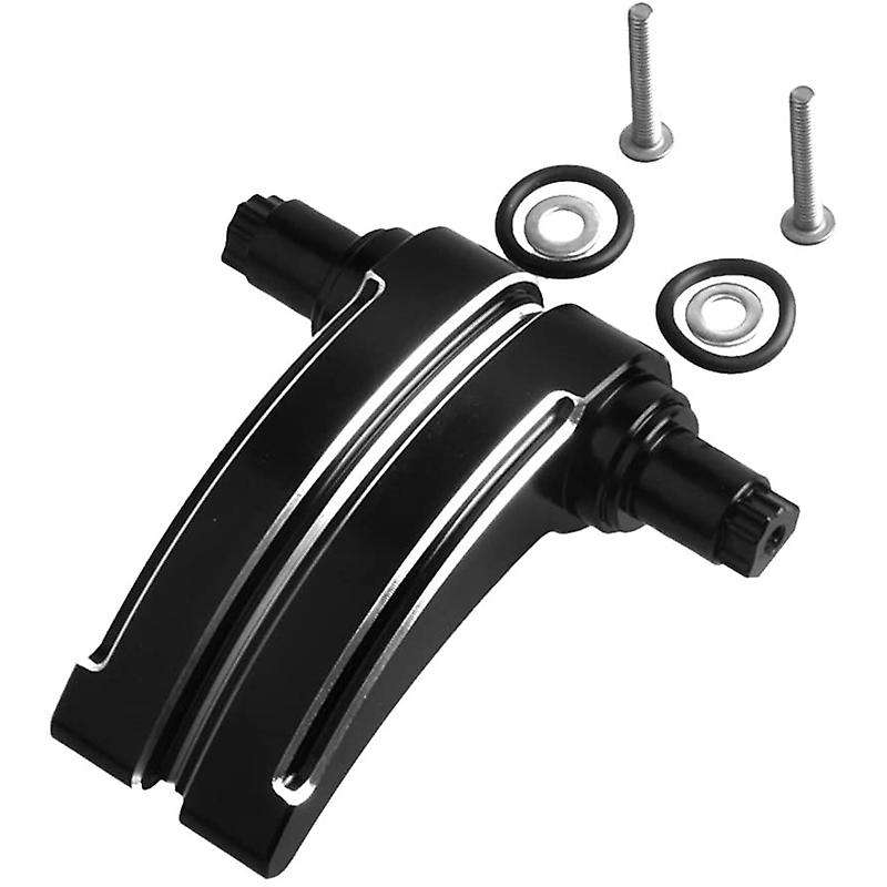Black + Silver Saddlebag Latch Kit Compatible for Touring Street Glide/ Glide/Road Glide/Road /Ultra