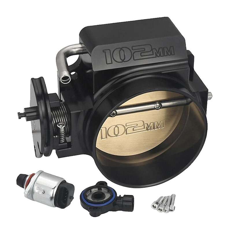 Black 102mm Throttle Body + IAC Position Sensor for LS1 LS3 LS6 LSX LS7