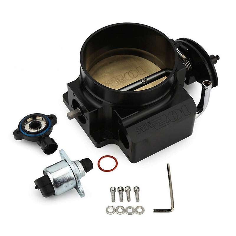 Black 102mm Throttle Body + IAC Position Sensor for LS1 LS3 LS6 LSX LS7