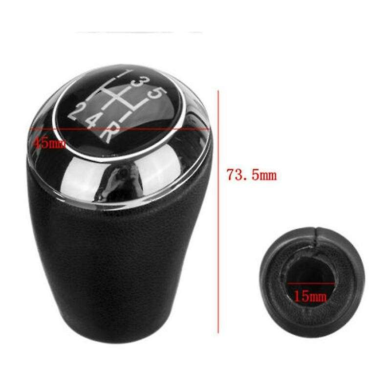 Black 5 Speed Car Gear Shift Knob Stick Shifter Head for 3 5 6