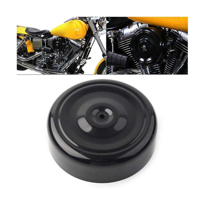 Black 7inch Air Cleaner Cover for Touring Softail Fl Fx Fxst Flst Xl Fxd Flt Motorcycle Round Rippl